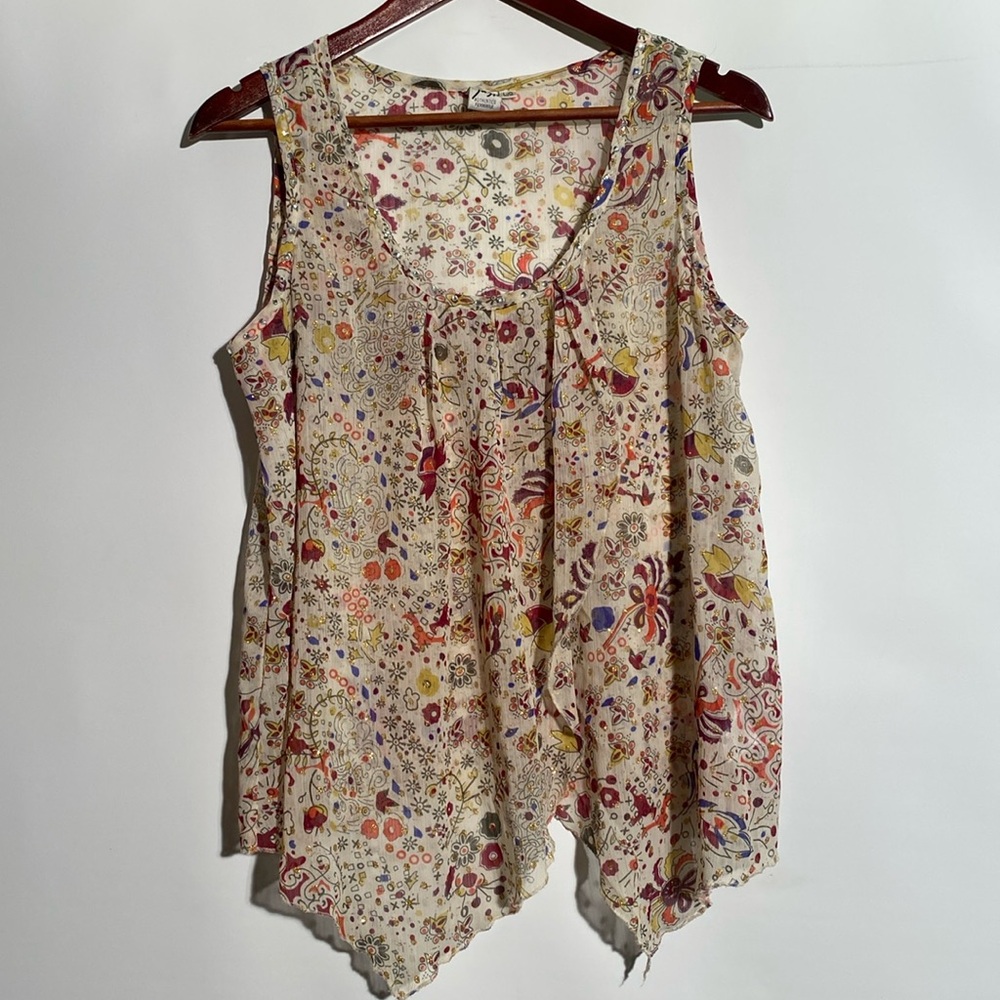 Sash - sparkly, flowing tank top. Size L